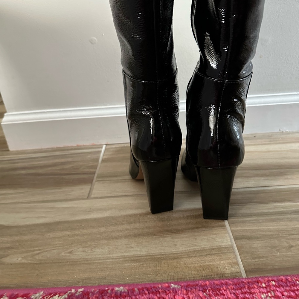 Vince Camuto Minnada Shiny Black Over-the-Knee Boots Wide Calf - Picture 8 of 10